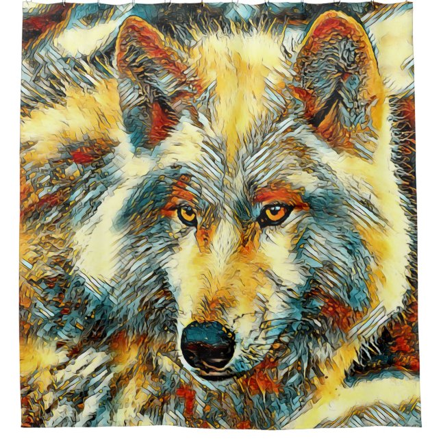 Cortina De Ducha AnimalArt_Wolf_004 (Anverso)