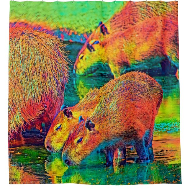 Cortina De Ducha AnimalColor_Capybara_004 (Anverso)