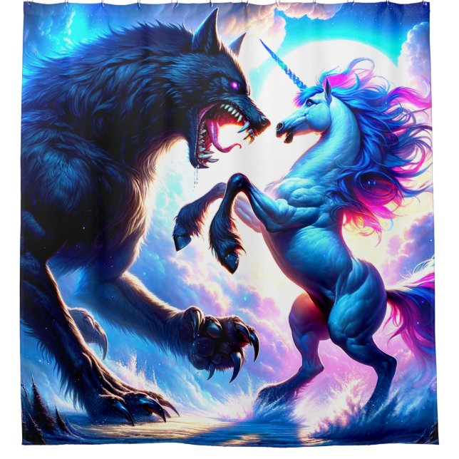 Cortina De Ducha Animales de fantasía (Anverso)