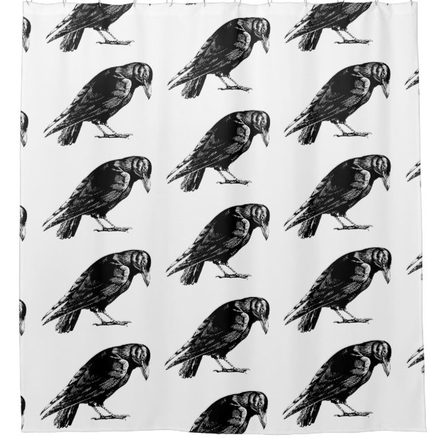Cortina De Ducha Antiguo Crow Blackbird RavenTotebag (Anverso)