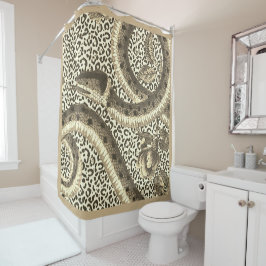 CORTINA DE DUCHA APERITIVO LEOPARDO EN ARENA