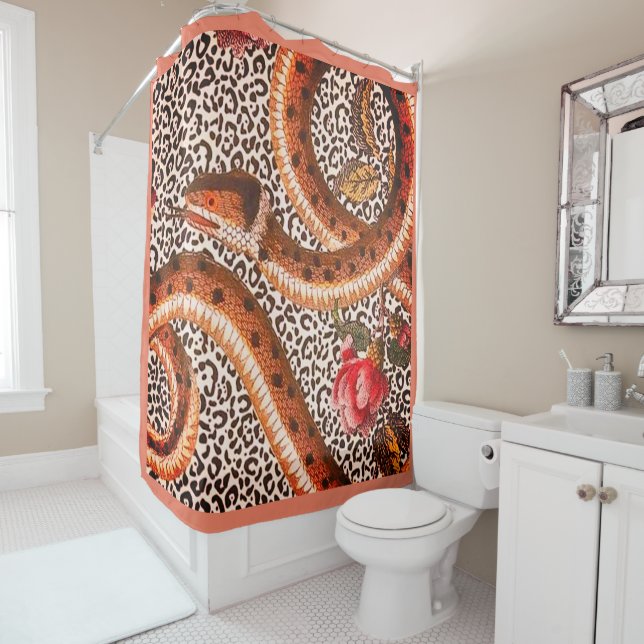 CORTINA DE DUCHA APERITIVO LEOPARDO EN LA PAZ (In situ)