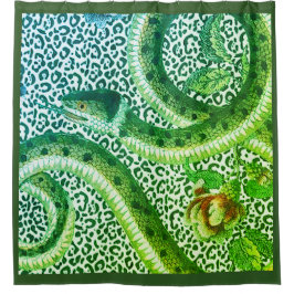 CORTINA DE DUCHA APERITIVO LEOPARDO EN VERDE