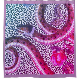 CORTINA DE DUCHA APERITIVO LEOPARDO EN VIOLET