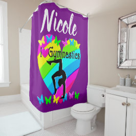 CORTINA DE DUCHA APRECIANTE PÚRPURA ME ENCANTA EL DISEÑO DE GIMNAST