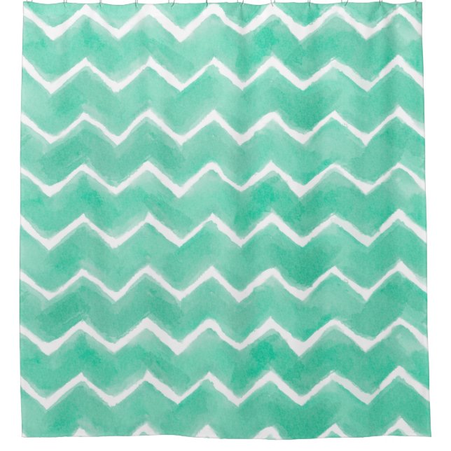 Cortina de ducha Aqua Chevron (Anverso)