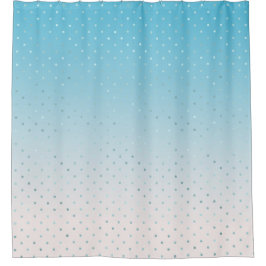Cortina De Ducha Aqua Glam Dots Ombre