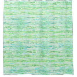 Cortina De Ducha Aqua Mint Resumen Tie Dye Watercolor Strips