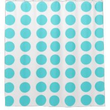 Cortina de ducha Aqua Polka Dots