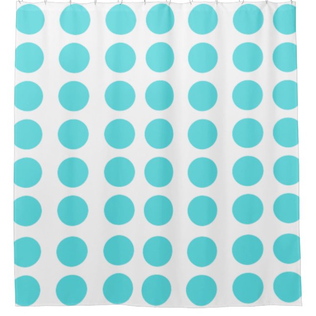 Cortina de ducha Aqua Polka Dots (Anverso)