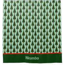 Árbol simple retro de Navidad con borde inferior