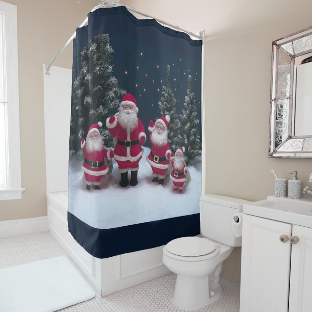 Cortina De Ducha Árboles de Navidad (Celebrate the Holiday Season with a custom Christmas shower curtain!)