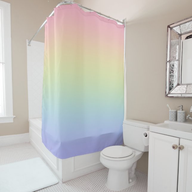 Cortina De Ducha Arcoiris pastel (In situ)