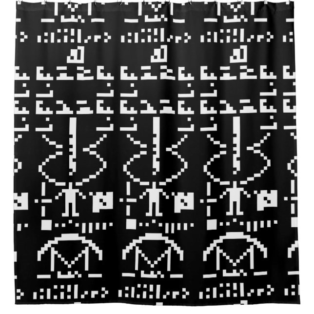 Cortina De Ducha Arecibo Binary Message 1974 (Anverso)