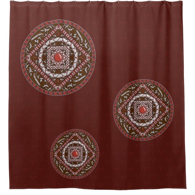 Cortina de ducha Aries Mandala (Anverso)