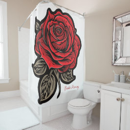 Cortina De Ducha Armonía escarlata