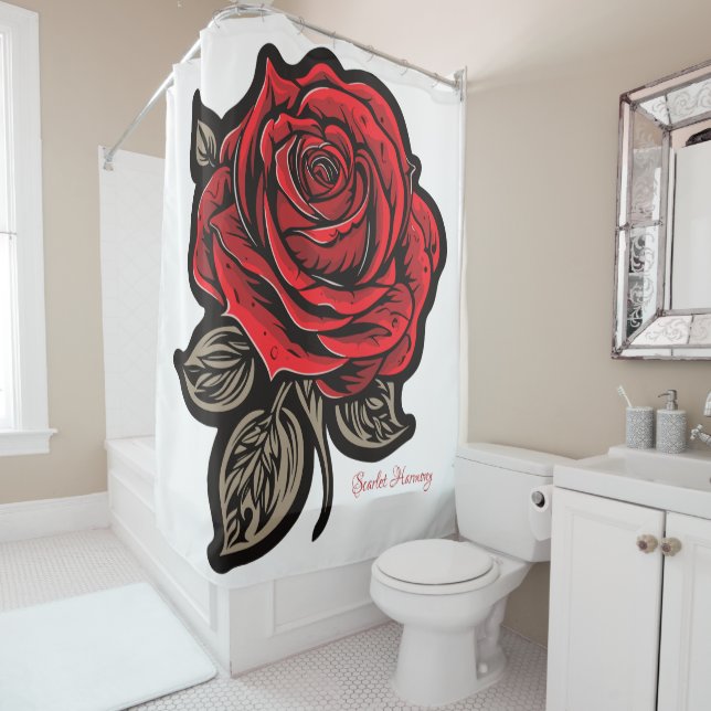 Cortina De Ducha Armonía escarlata (In situ)