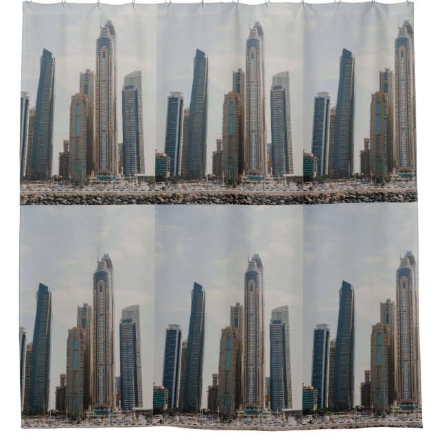 Cortina De Ducha Arquitectura de Dubai Marina (Anverso)