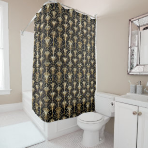 Cortina de ducha Art Deco Black Gold 1920