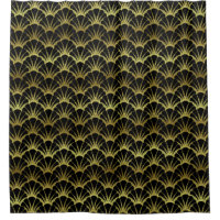 Art déco con clase del oro de las escalas negras