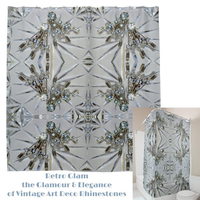 Cortina De Ducha Art Decó Diamante de imitación Elegante gris plate (Subido por el creador)