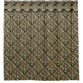 Cortina De Ducha Art Deco Oro