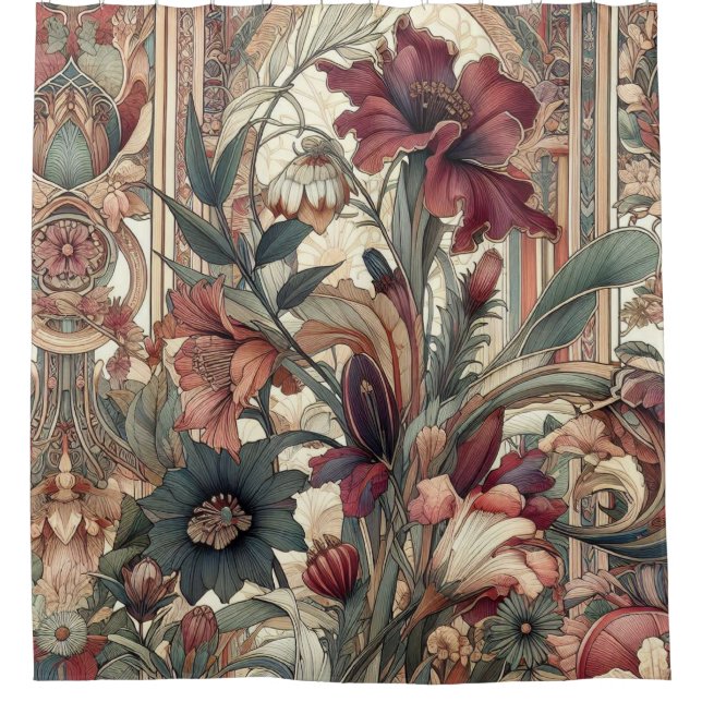 Cortina de ducha Art Nouveau (Anverso)