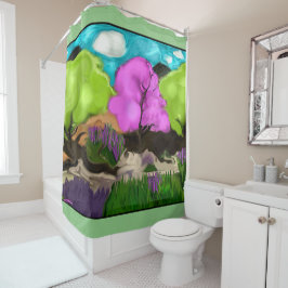 Cortina De Ducha Arte abstracto de candía de algodón