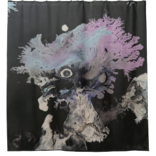 Cortina De Ducha Arte abstracto de cristales de pintura congelados