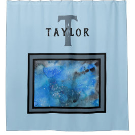 Cortina De Ducha Arte abstracto de monograma