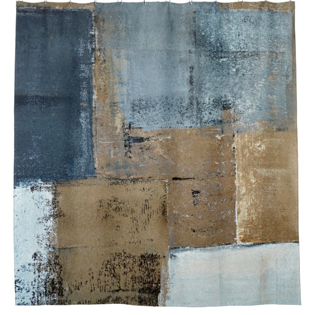 Cortina De Ducha Arte abstracto neutral "visionario" (Anverso)