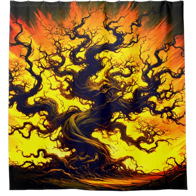 Cortina De Ducha Arte de árbol (Anverso)