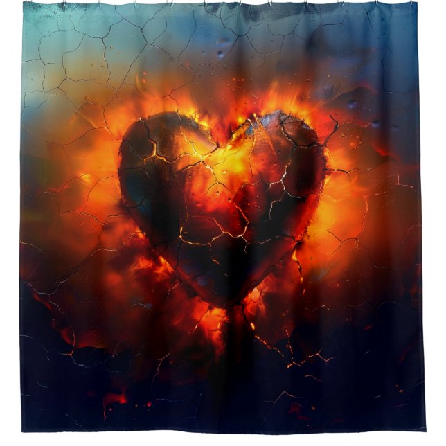 Cortina De Ducha Arte de corazón (Anverso)