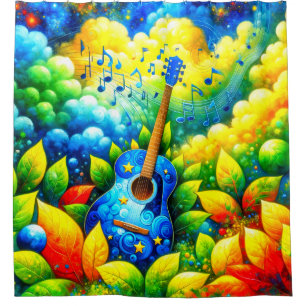Cortina De Ducha Arte de guitarra
