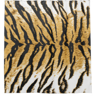 Cortina De Ducha Arte de ilustracion del tigre indochino (Panthera
