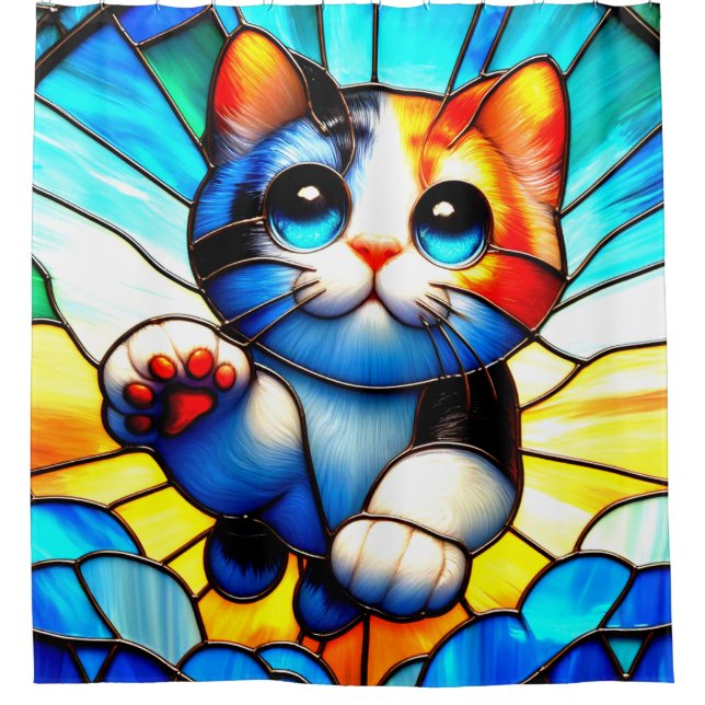 Cortina De Ducha Arte de Kitten (Anverso)