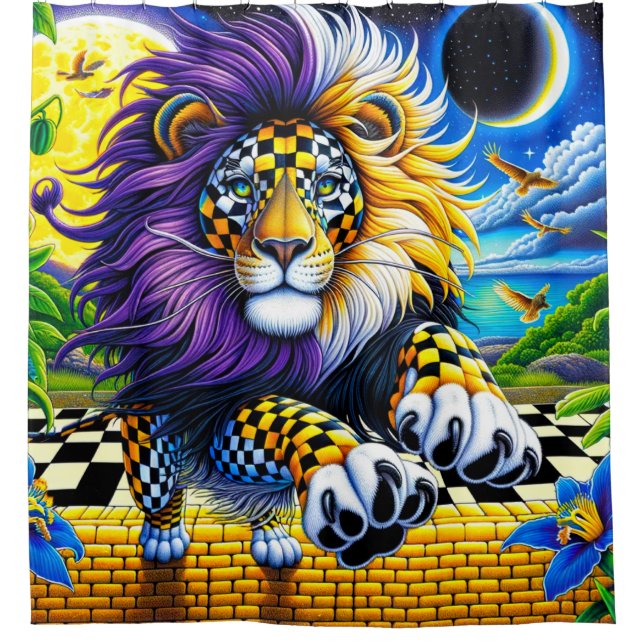 Cortina De Ducha Arte de león (Anverso)