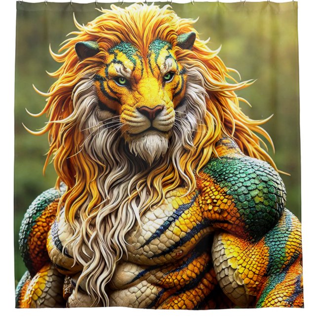 Cortina De Ducha Arte de león (Anverso)