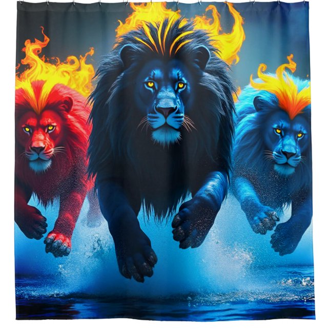 Cortina De Ducha Arte de león (Anverso)