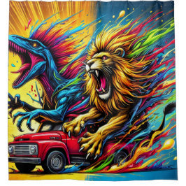 Cortina De Ducha Arte de león