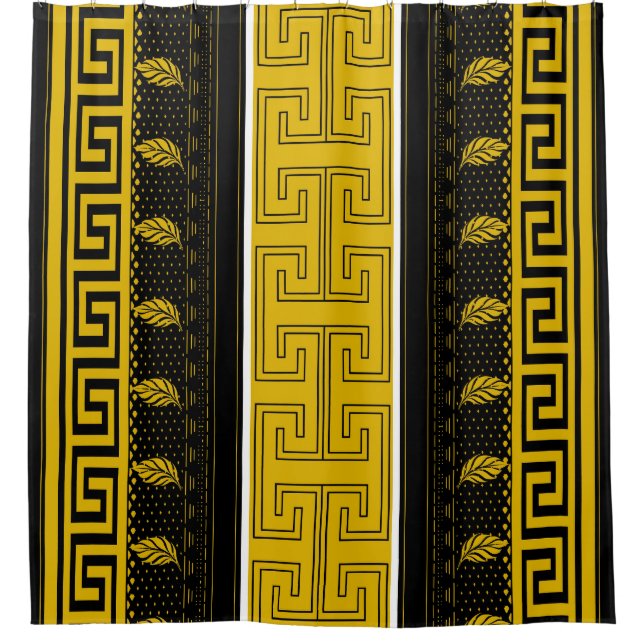 Cortina De Ducha Arte de línea clásico (Anverso)