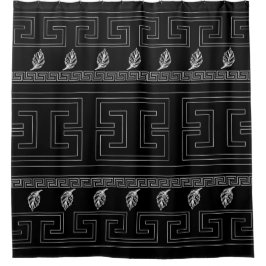 Cortina De Ducha Arte De Línea Motif Griega