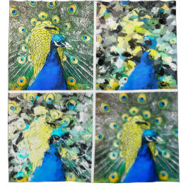 Cortina De Ducha Arte de Peacock