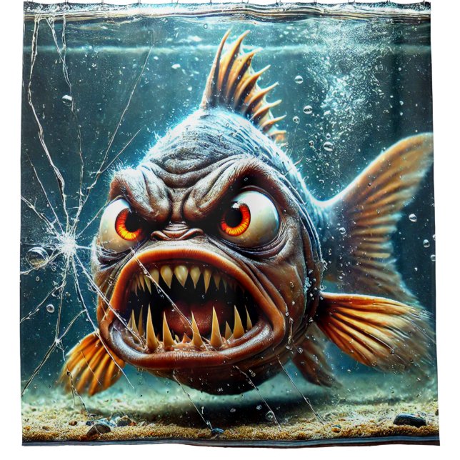 Cortina De Ducha Arte de pescado (Anverso)