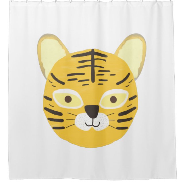 Cortina De Ducha arte de pintar tigre (Anverso)