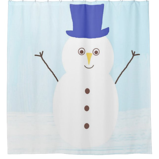 Cortina De Ducha arte de snowman (Anverso)