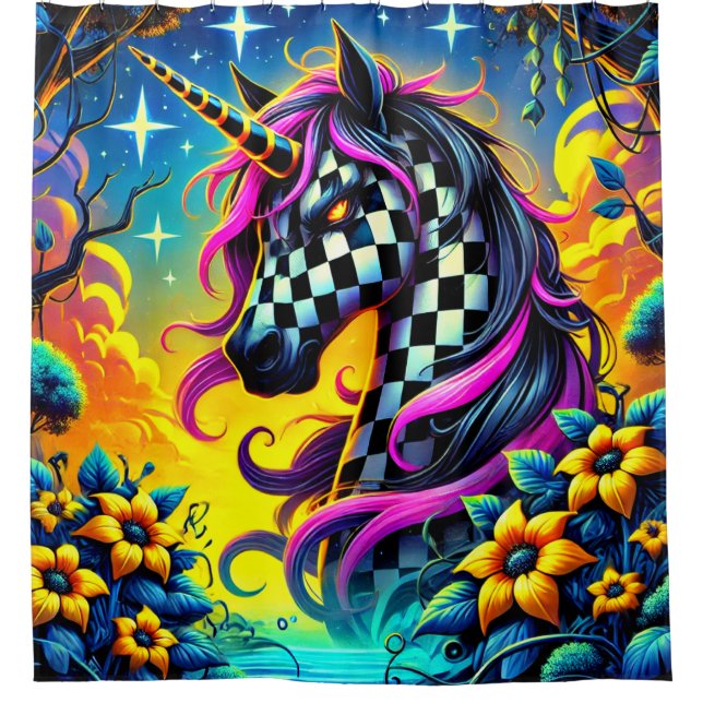Cortina De Ducha Arte de Unicorn (Anverso)