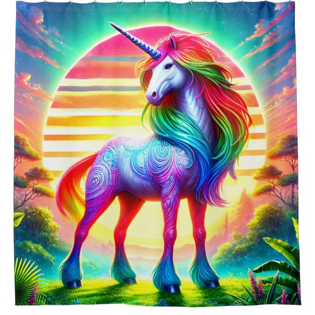 Cortina De Ducha Arte de Unicorn (Anverso)