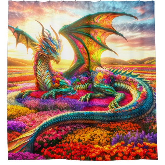 Cortina De Ducha Arte Dragon (Anverso)