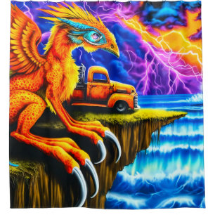 Cortina De Ducha Arte Dragon